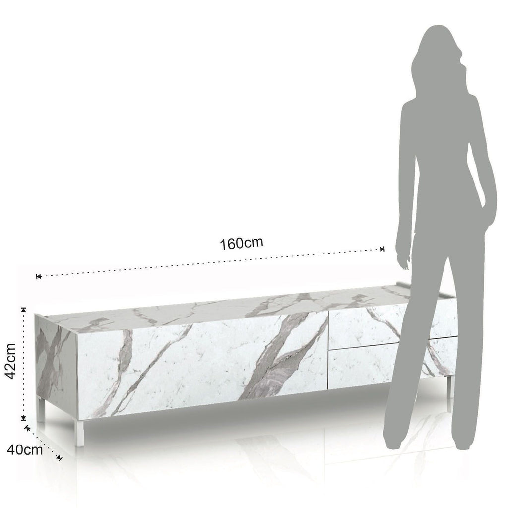 Mobile porta TV design moderno Melbourne Marble