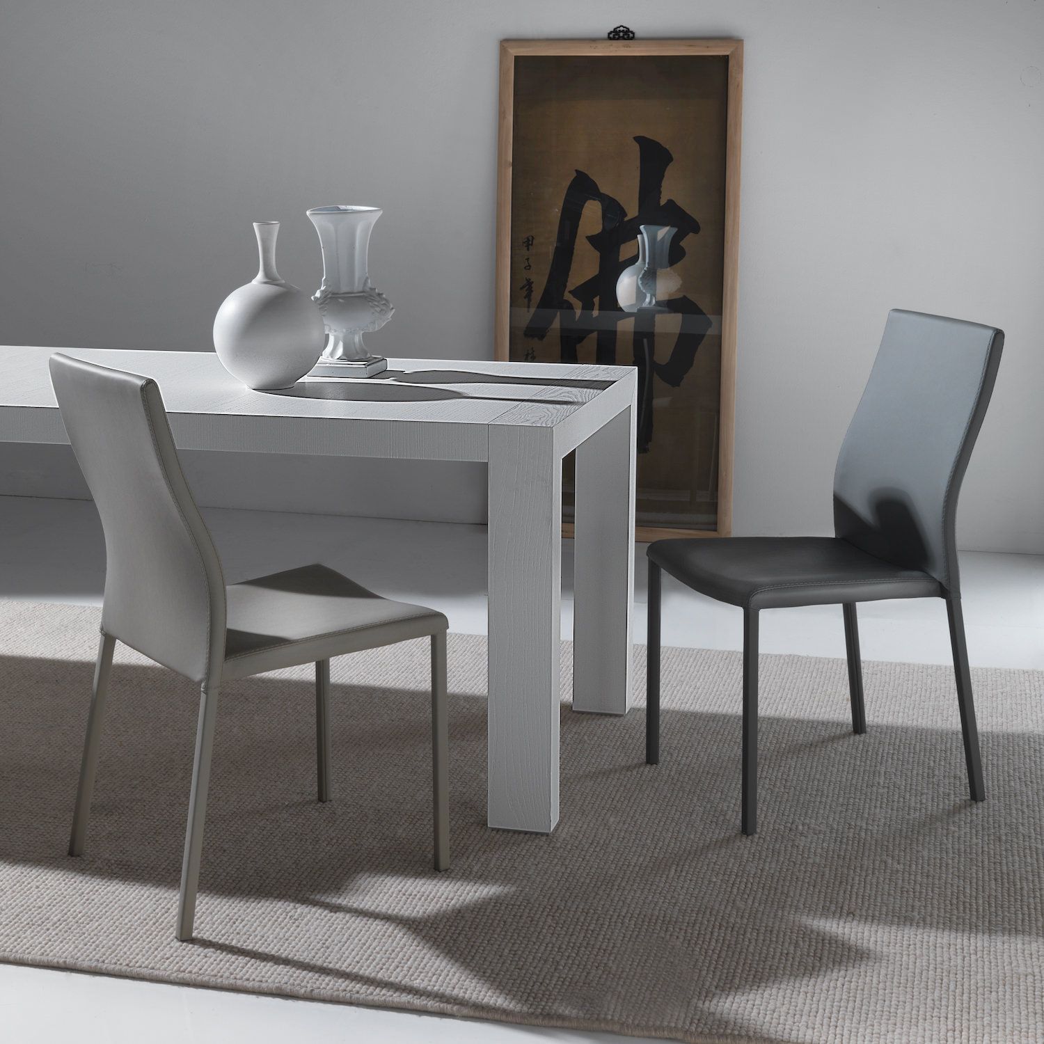 Sedie impilabili in ecopelle per interni Annika