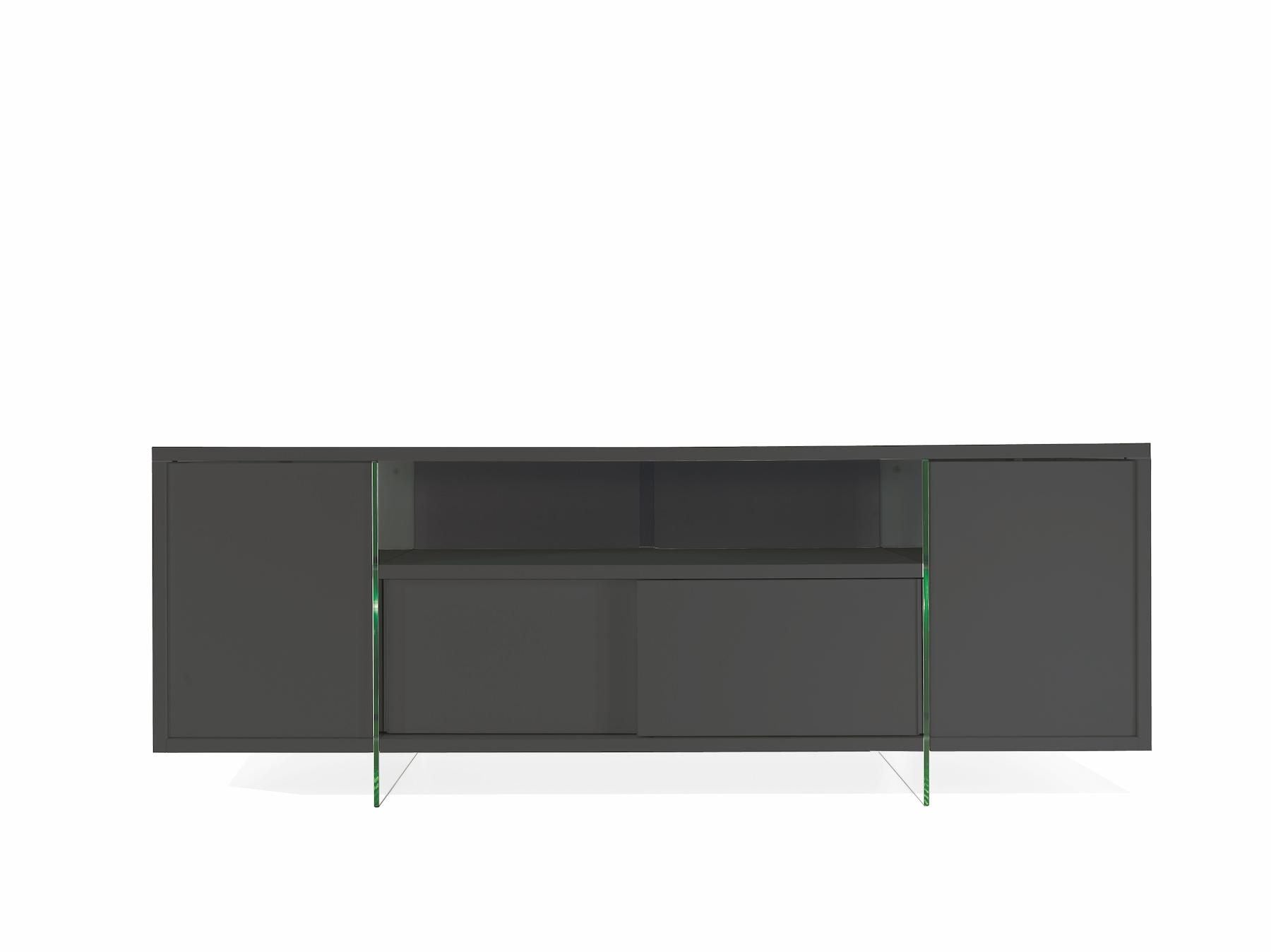 Mobile porta TV in vetro e laminato Karib