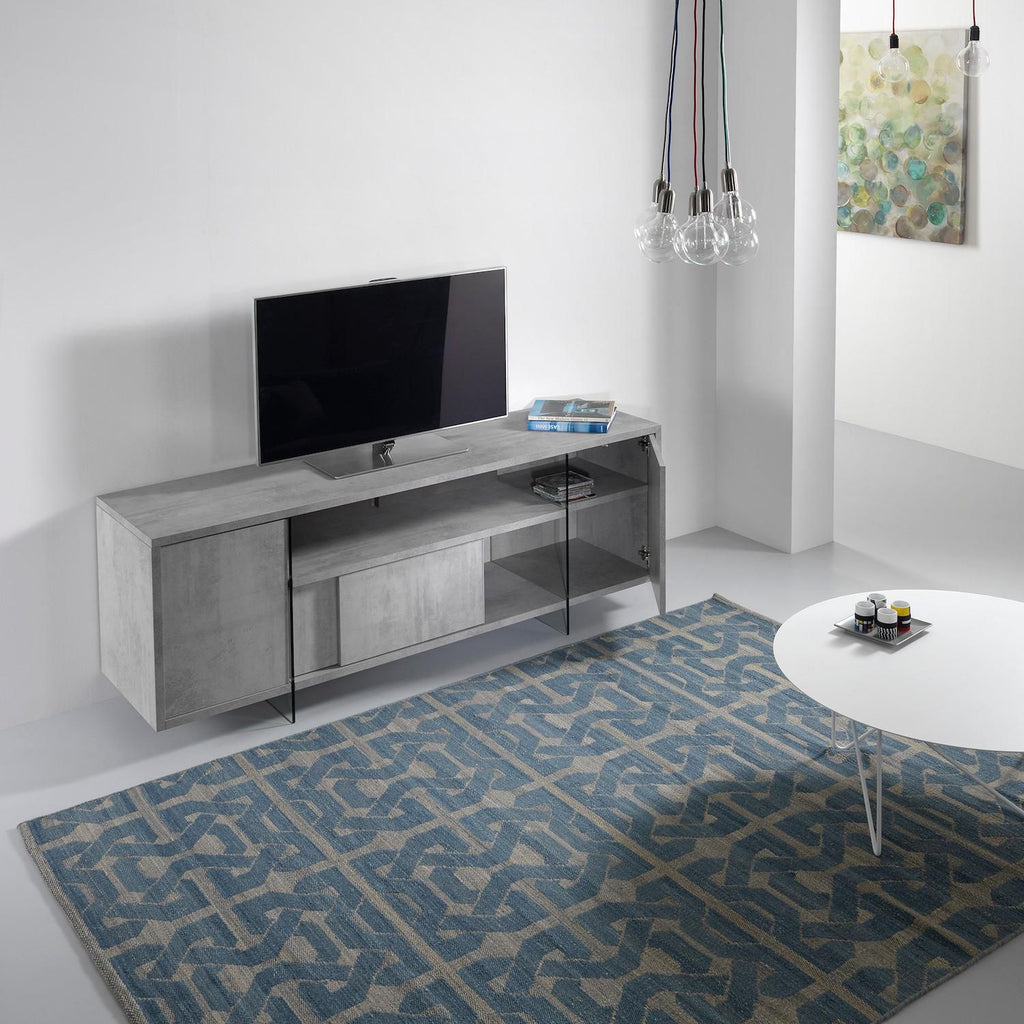 Mobile porta TV in vetro e laminato Karib