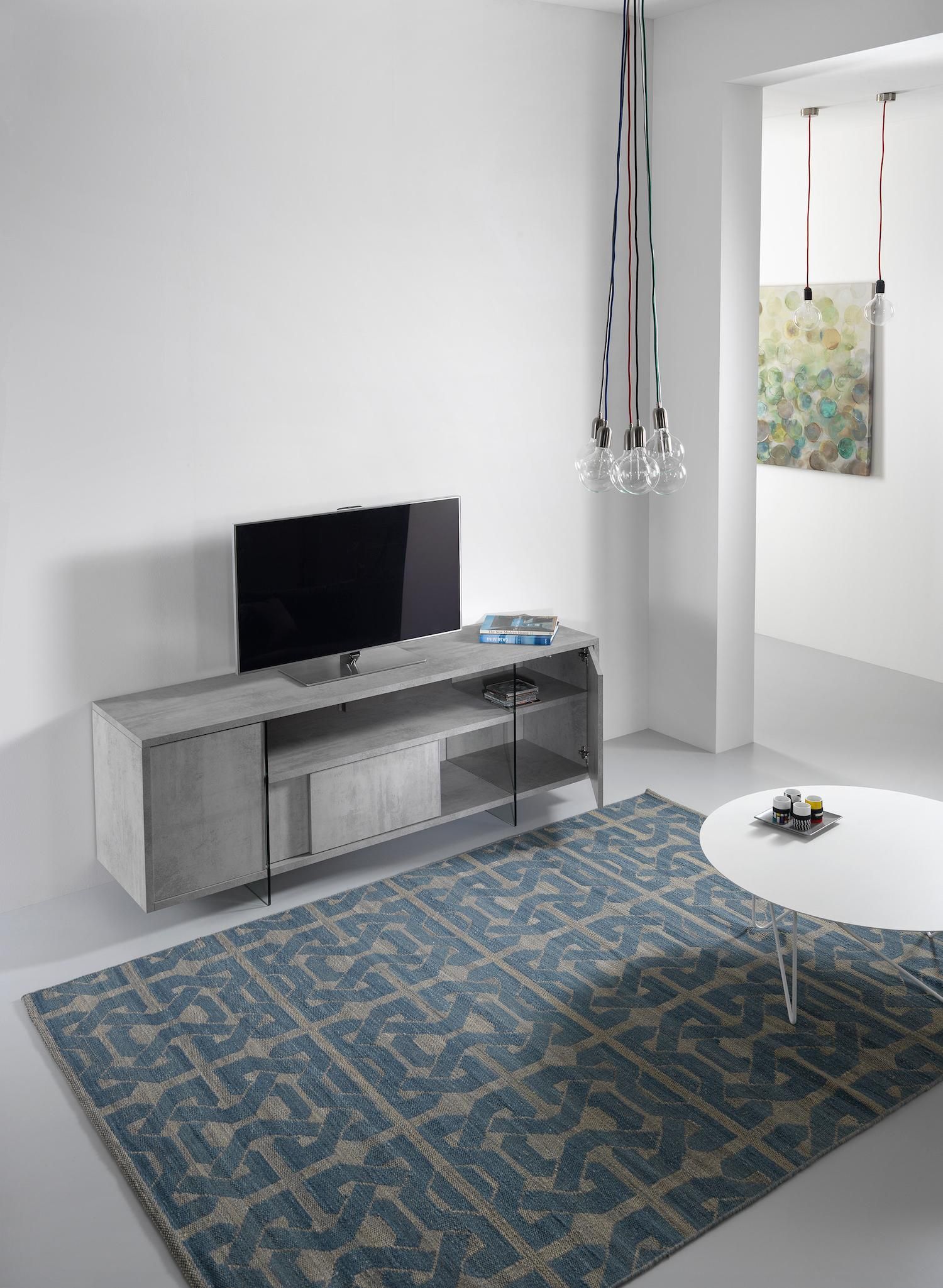 Mobile porta TV in vetro e laminato Karib