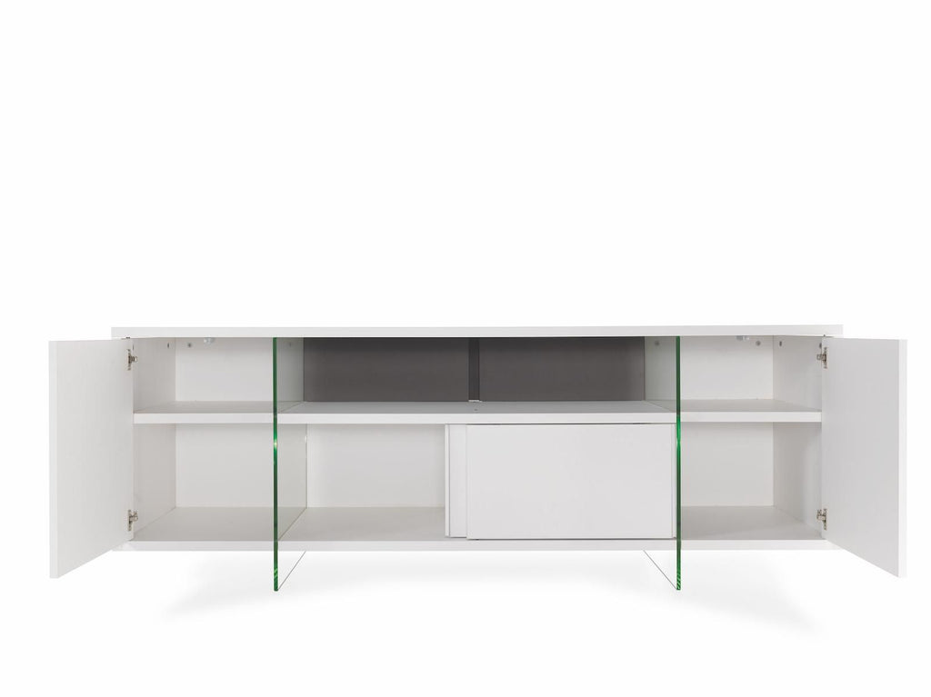 Mobile porta TV in vetro e laminato Karib
