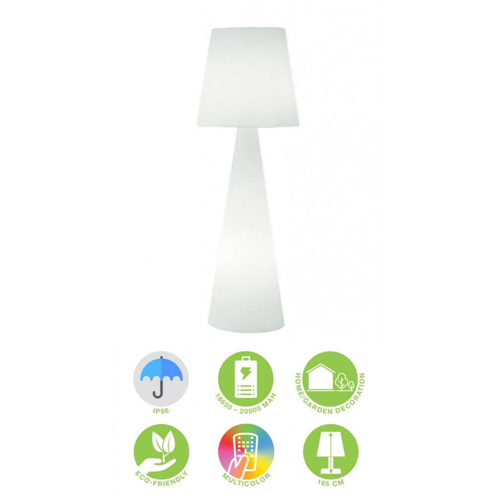 Lampada da terra per esterno senza fili e colori RGB Juditta