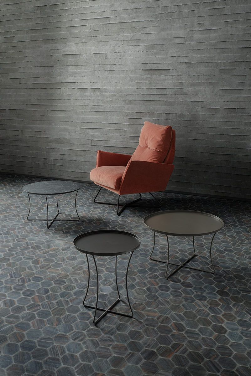 Tavolino da salotto con vassoio Gabriel Ø40