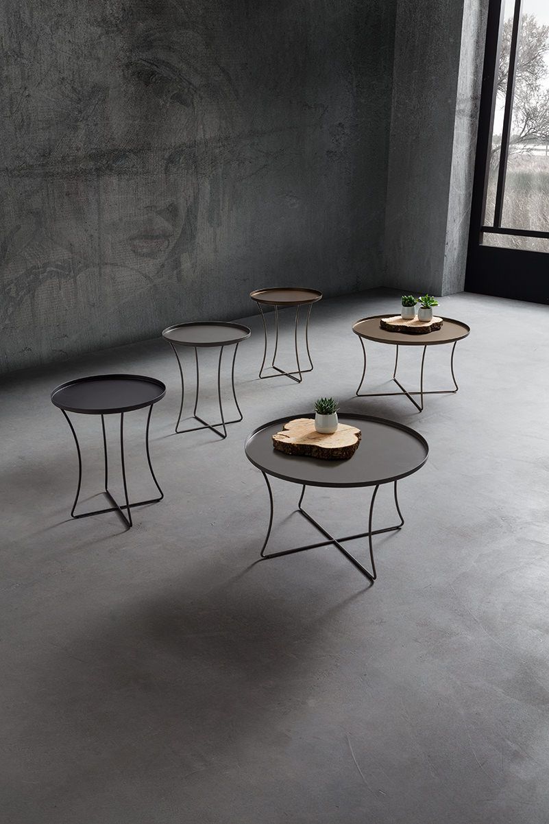 Tavolino rotondo con vassoio Gabriel Ø60