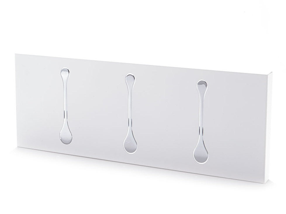 Appendiabiti a muro in metallo Evan 3 White