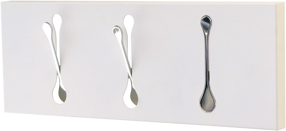 Appendiabiti a muro in metallo Evan 3 White