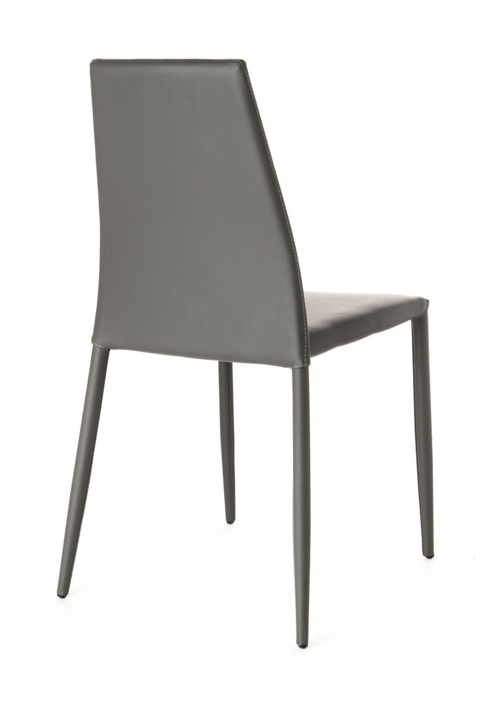 Set 4 sedie da cucina impilabili Nimes Gray