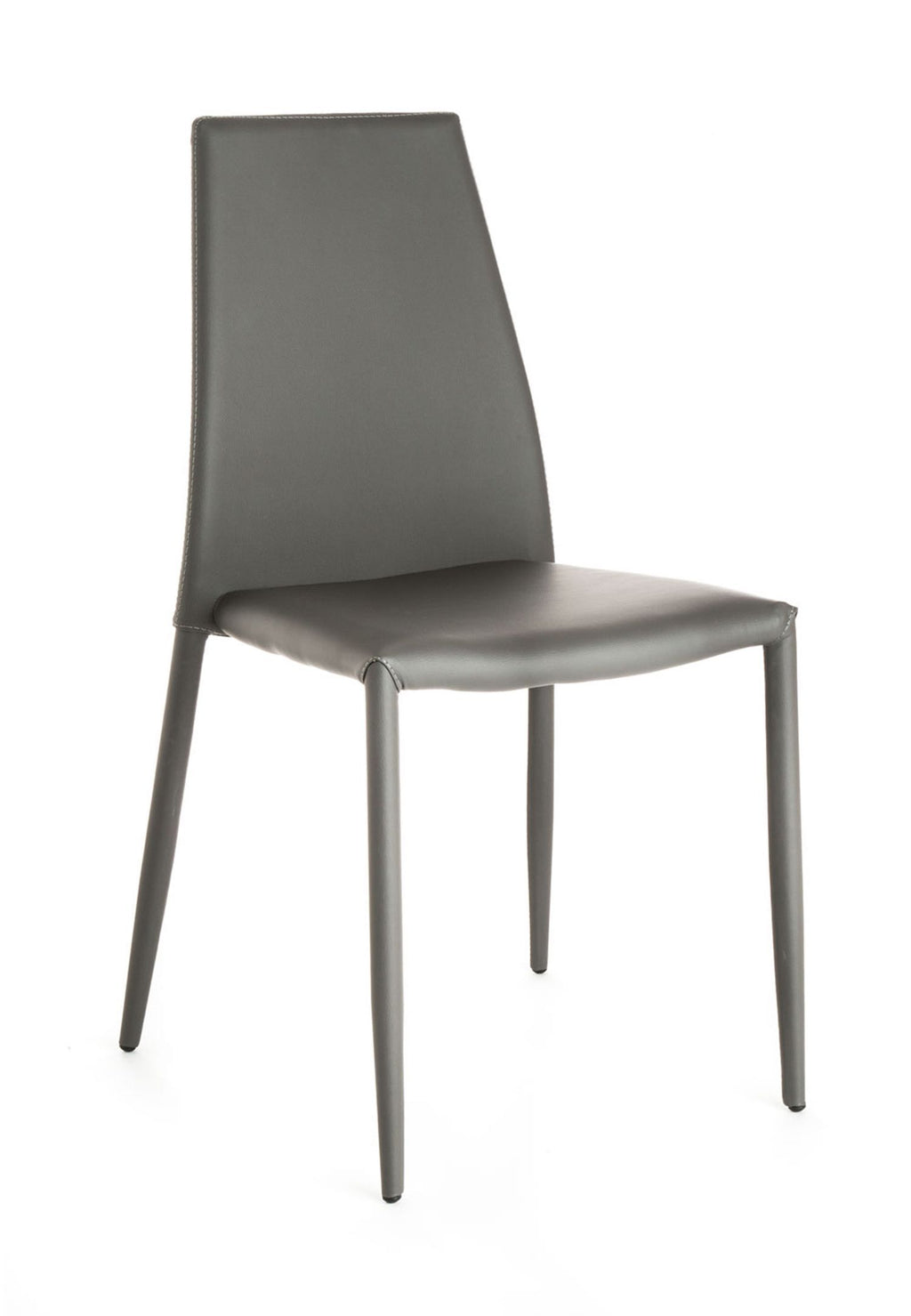 Set 4 sedie da cucina impilabili Nimes Gray