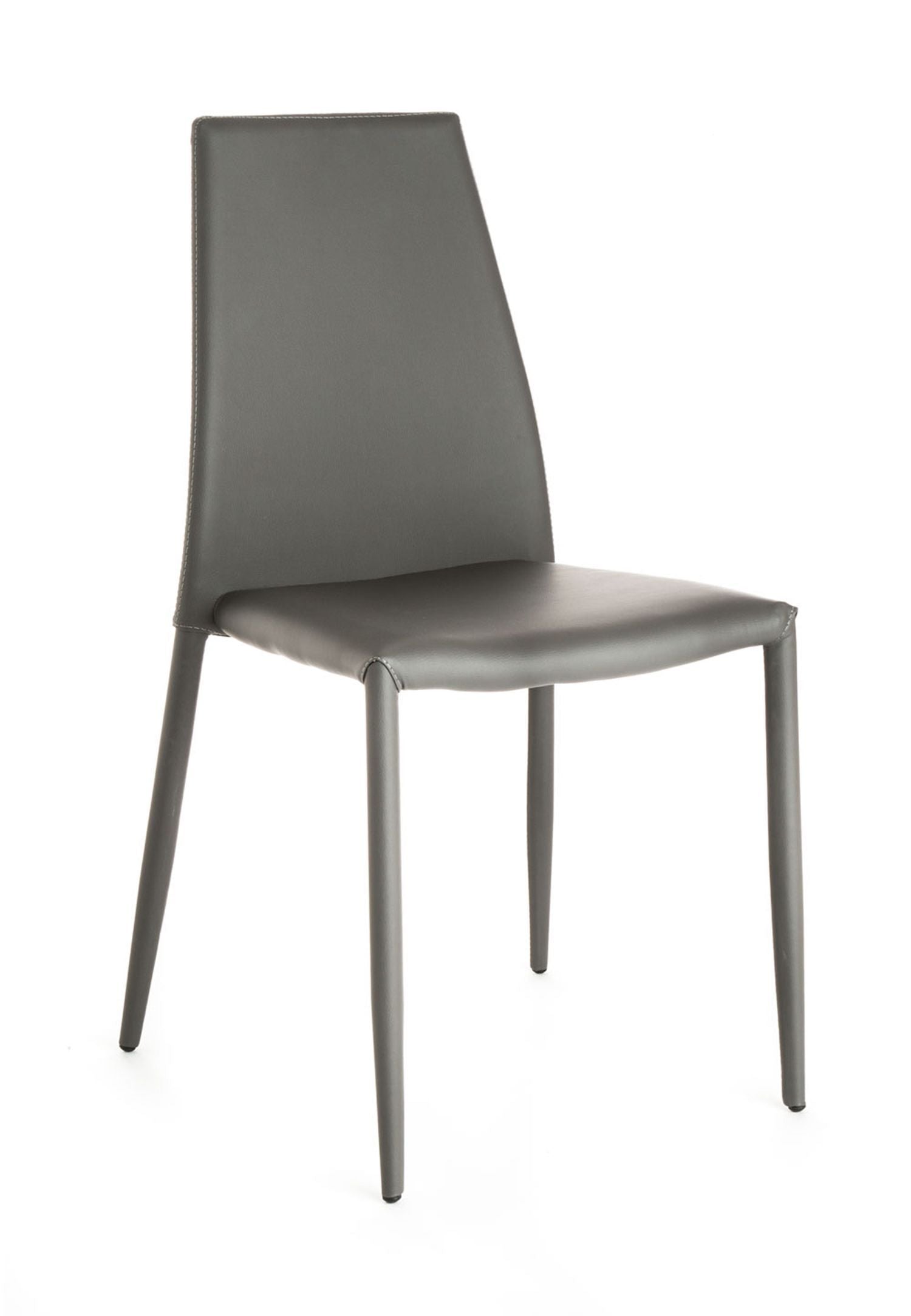 Set 4 sedie da cucina impilabili Nimes Gray