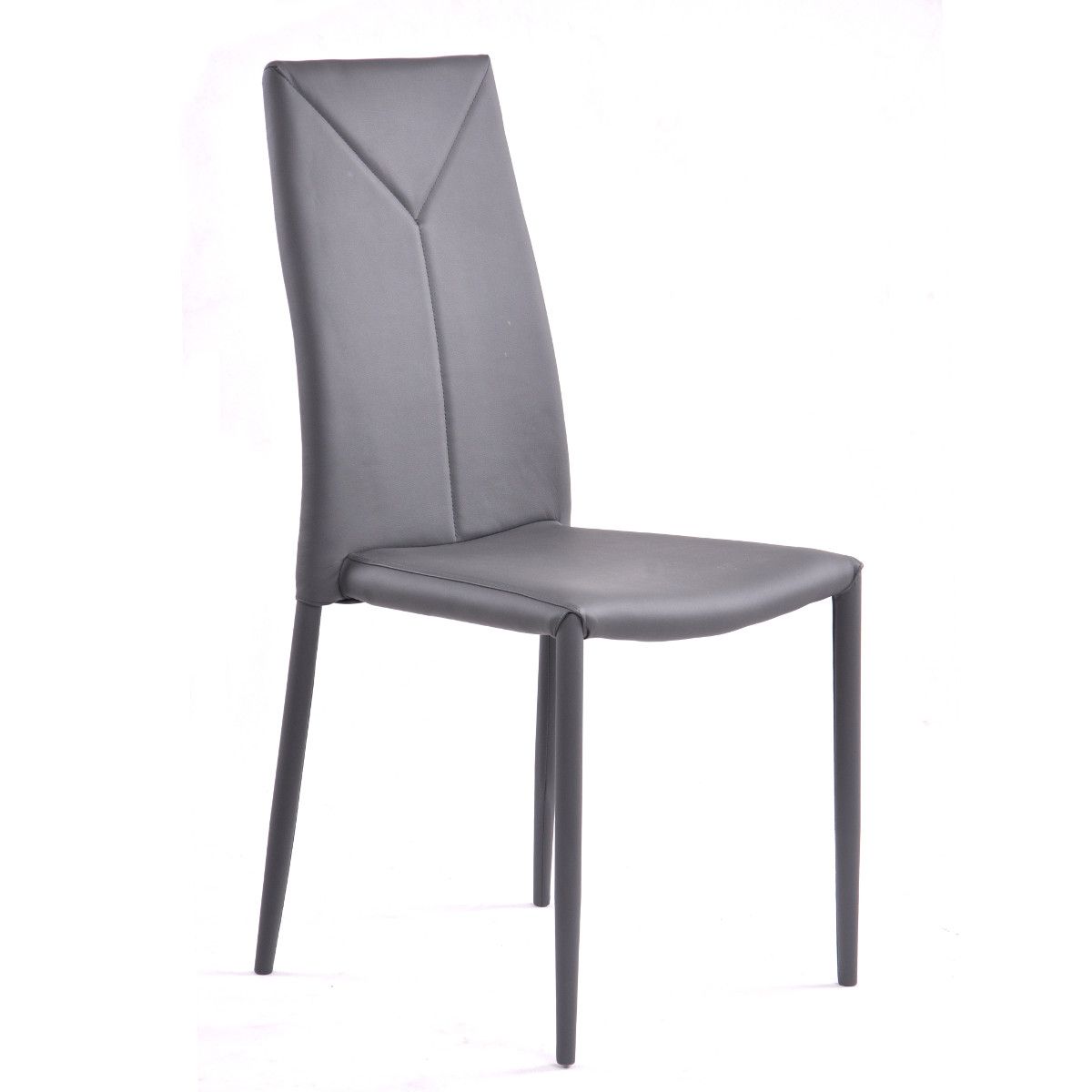 Set 4 sedie da cucina moderne impilabili Atalia Grey