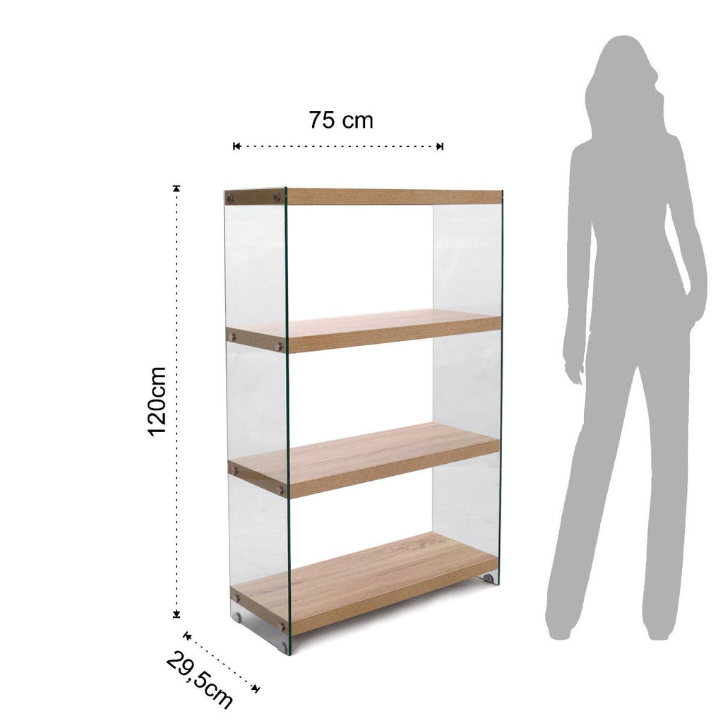 Libreria in vetro e legno Amantida 75/4