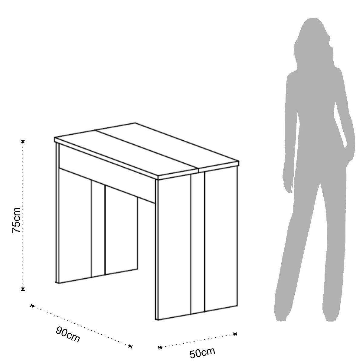 Tavolo consolle allungabile fino a 306 cm Zulc Cement