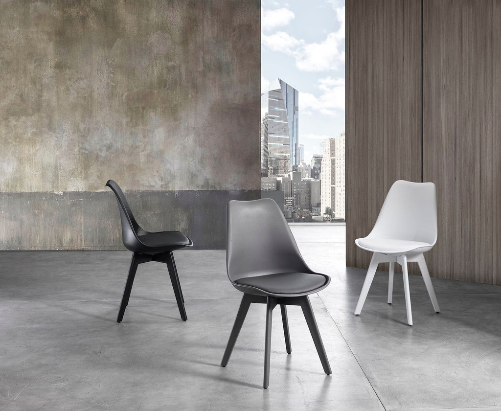 Set 4 sedie cucina moderne Kirby Evo Grey