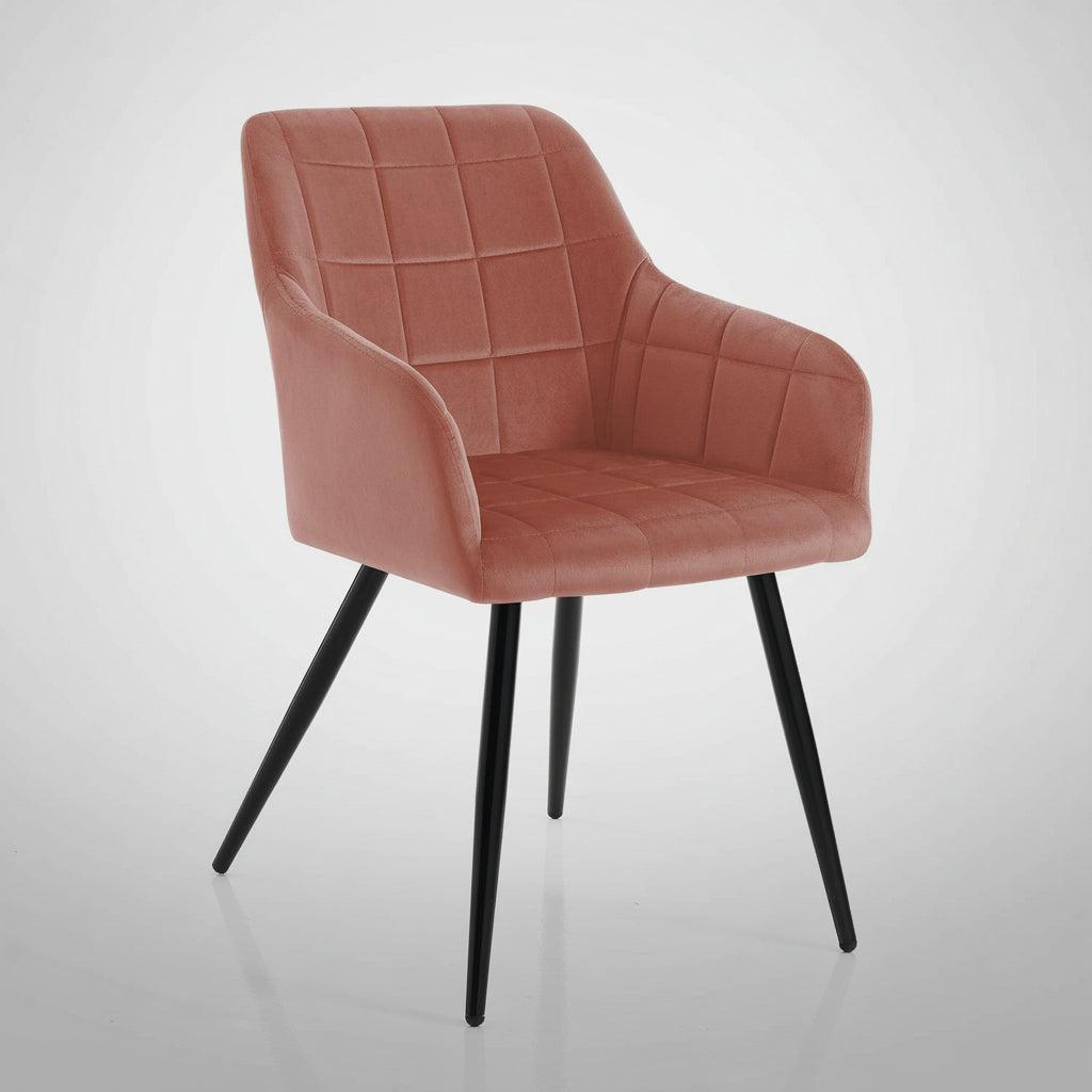 Coppia sedie imbottite con braccioli Ferrand Pink