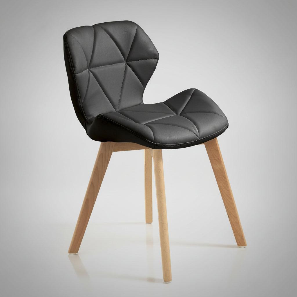 Coppia sedie imbottite per sala da pranzo Eleanor Black