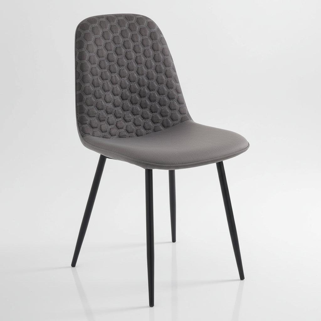 Set 4 sedie imbottite per sala da pranzo Lazing Grey