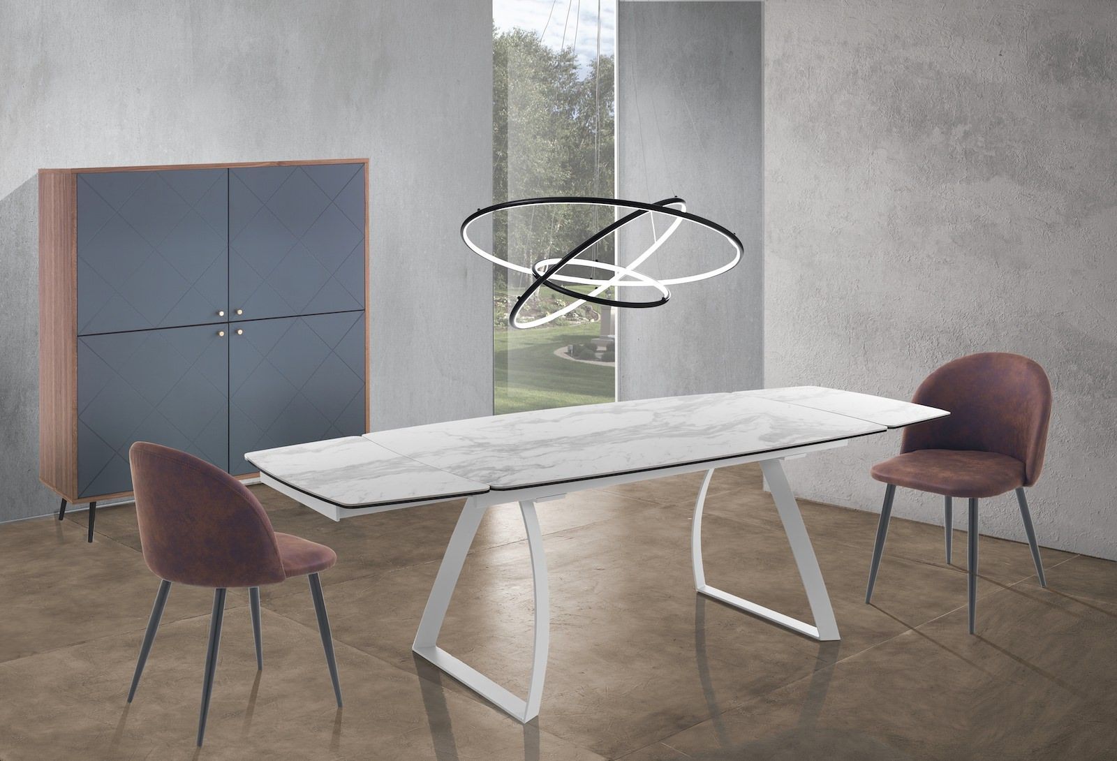 Set 4 sedie imbottite per sala da pranzo Innuendo Brown