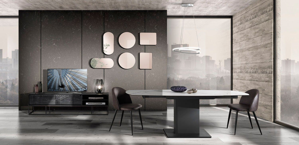 Set 4 sedie imbottite per sala da pranzo Innuendo Brown