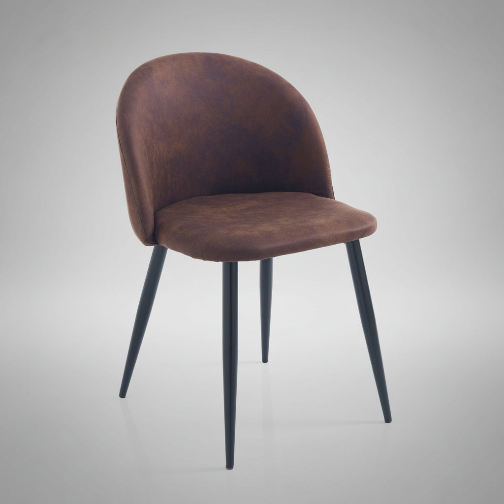 Set 4 sedie imbottite per sala da pranzo Innuendo Brown