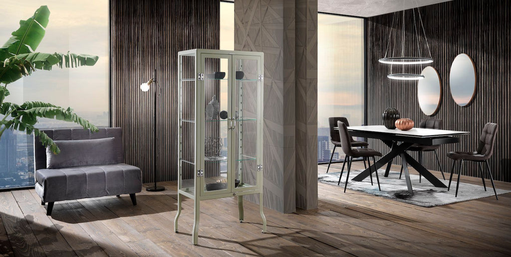 Set 4 sedie imbottite per sala da pranzo Miracle Old Brown