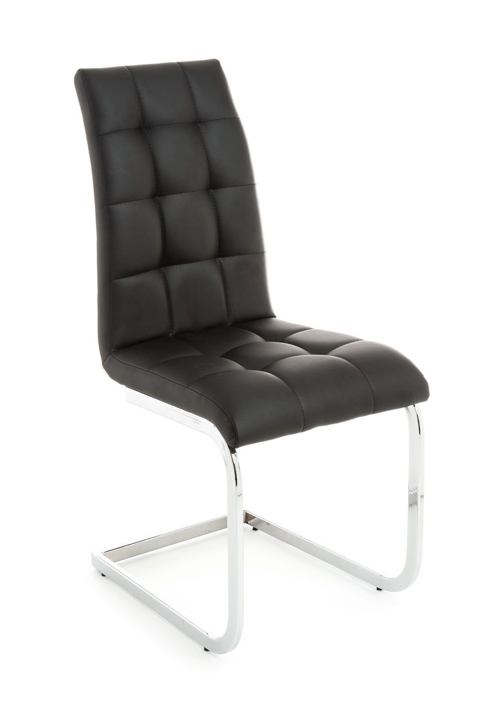 Set 4 sedie moderne in ecopelle Darlington Black