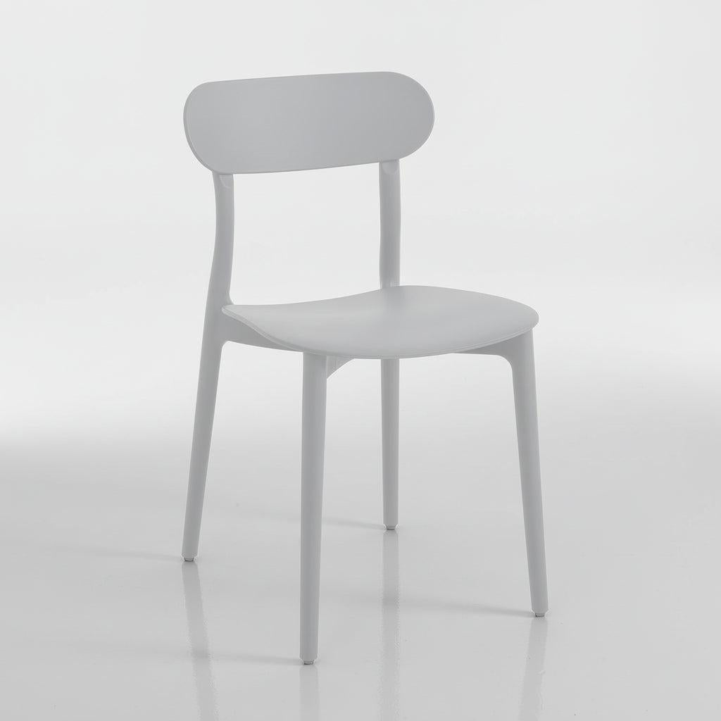Set 4 sedie da cucina da esterno / interno Luck White