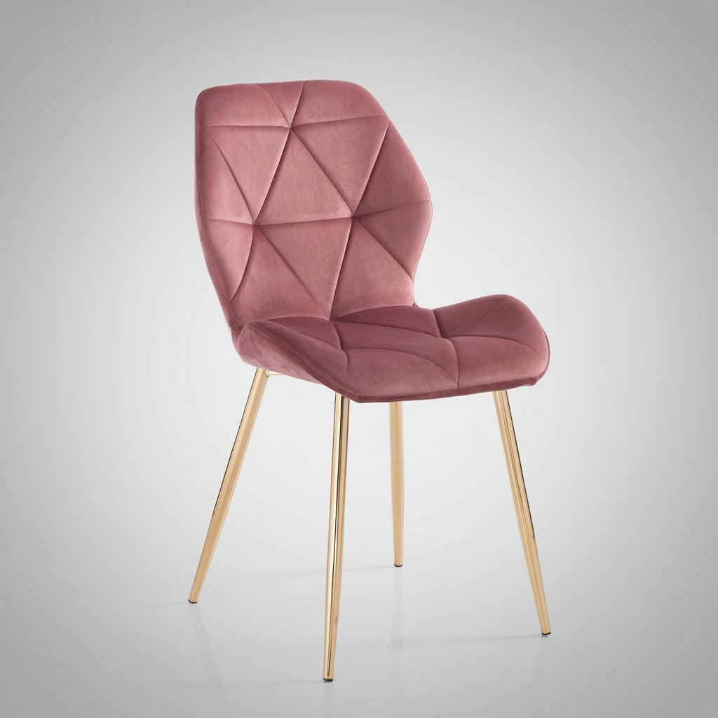 Set 4 sedie imbottite moderne Eleanor New Pink