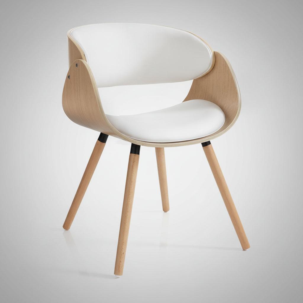 Sedia in legno moderna Once Evo White