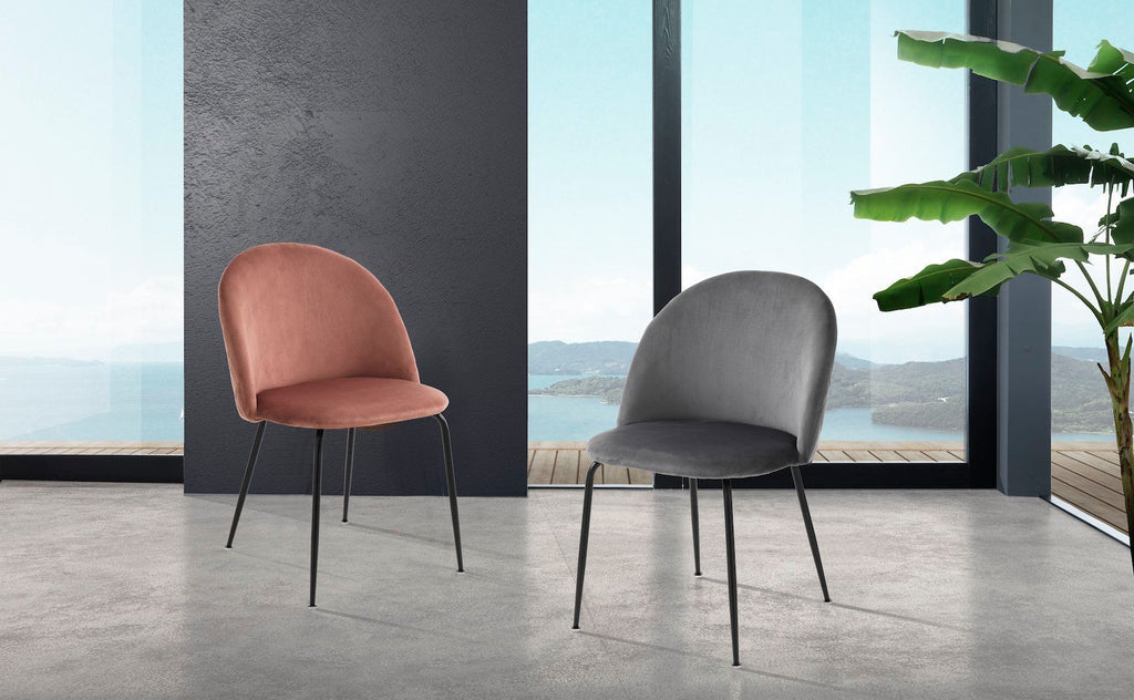 Set 4 sedie imbottite per sala da pranzo While Pink