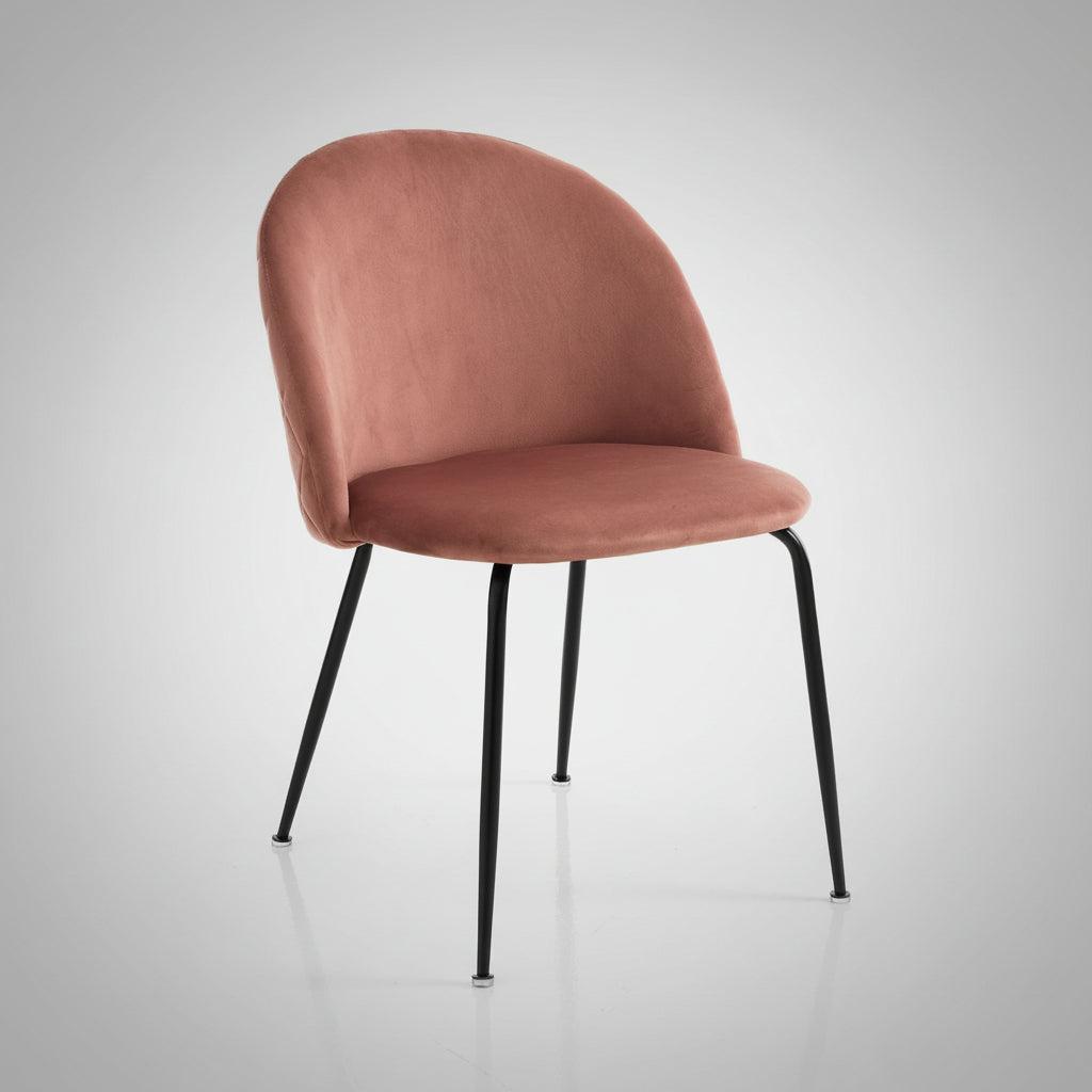 Set 4 sedie imbottite per sala da pranzo While Pink