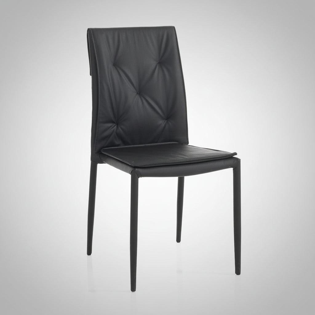 Set 4 sedie impilabili moderne Drummor Black