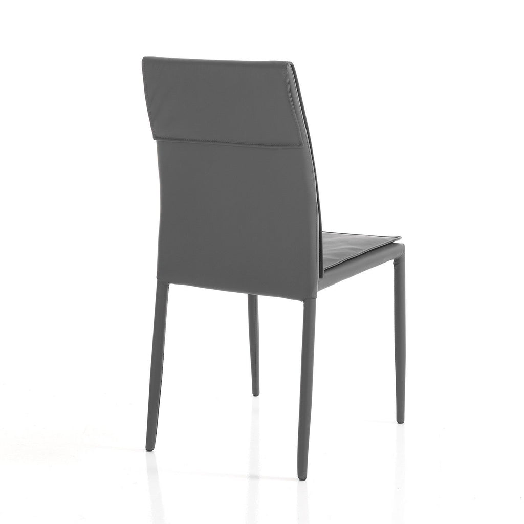 Set 4 sedie impilabili design moderno Drummor Grey