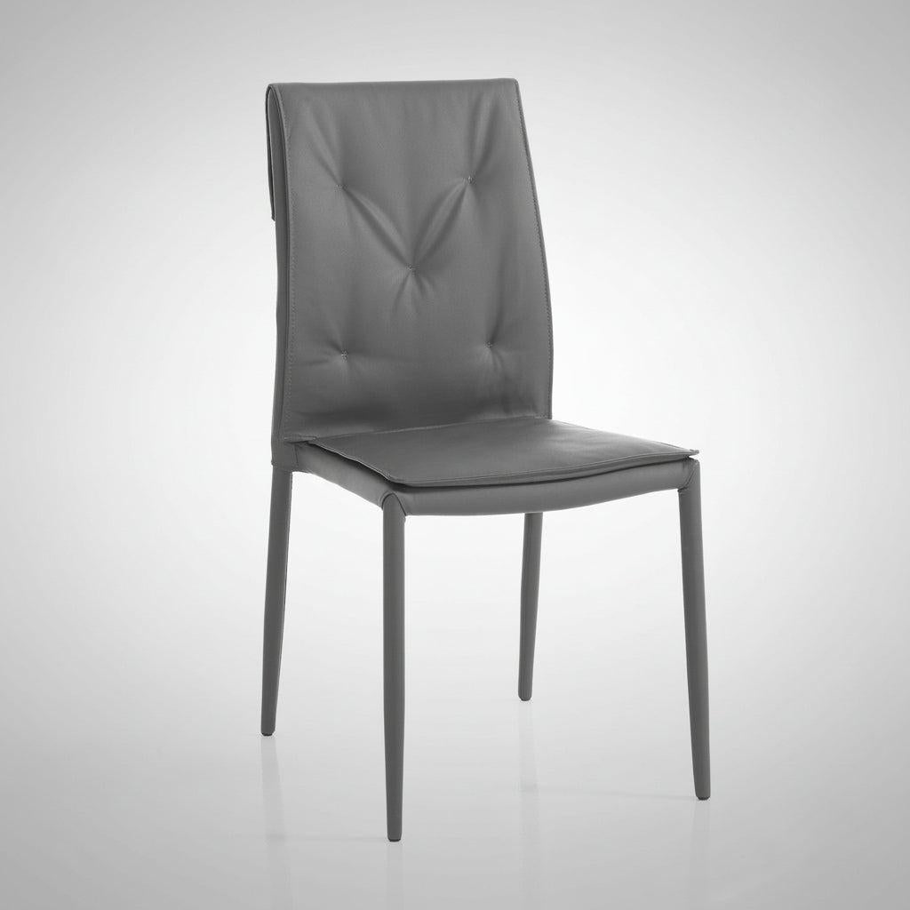 Set 4 sedie impilabili design moderno Drummor Grey