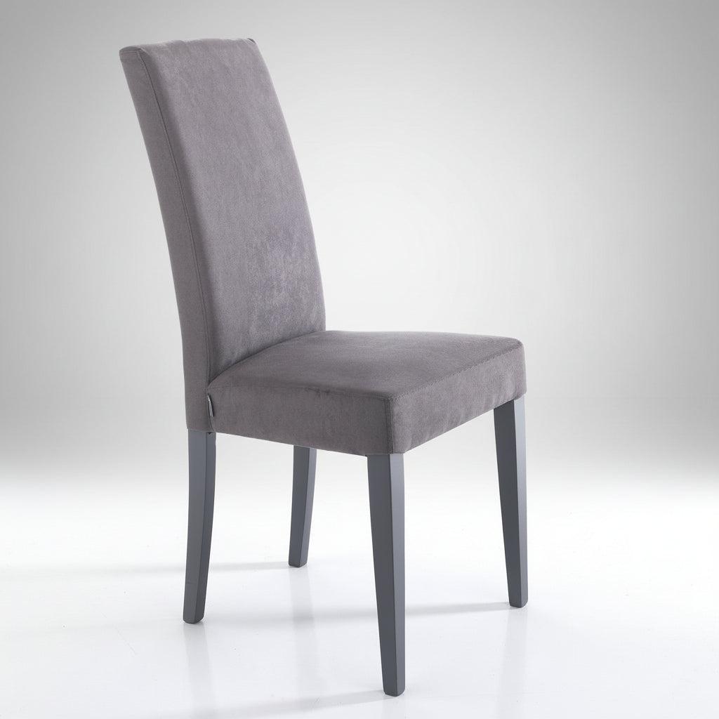 Coppia sedie imbottite per sala da pranzo Vona Grey