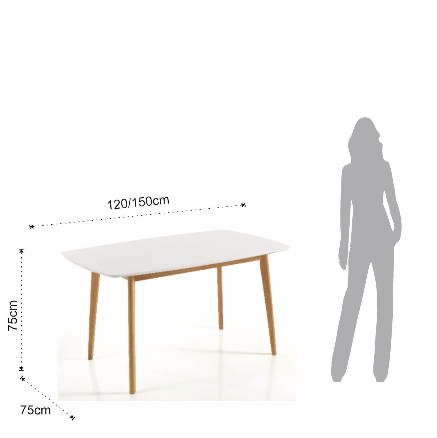 Tavolo sala da pranzo allungabile Aleksis White