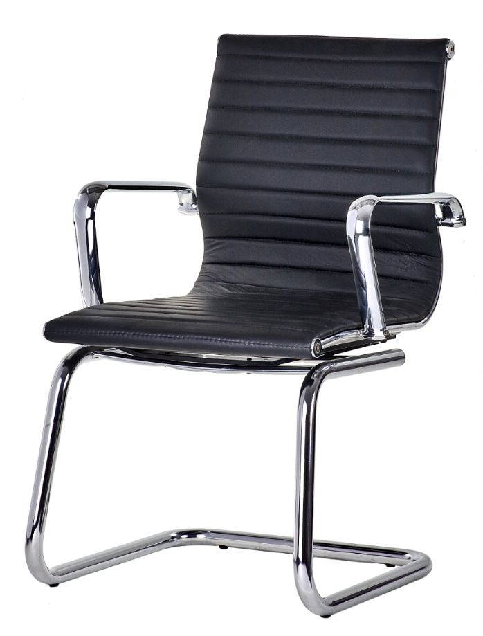 Sedia sala attesa in ecopelle bianca o nera WH