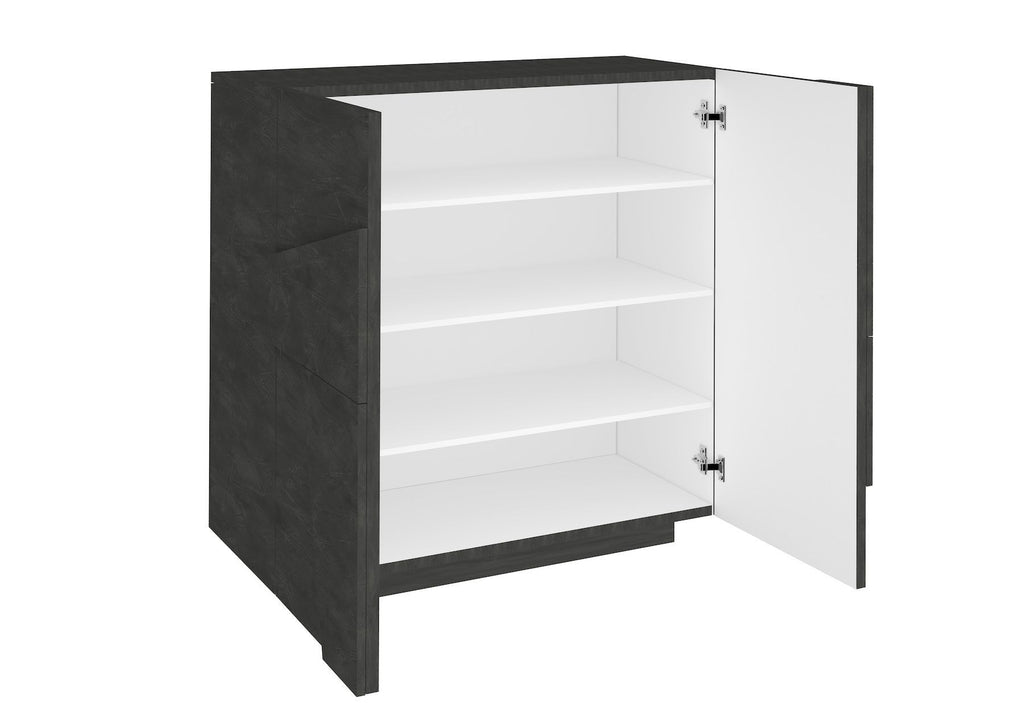 Scarpiera moderna a due ante e 4 ripiani Taylor Slate