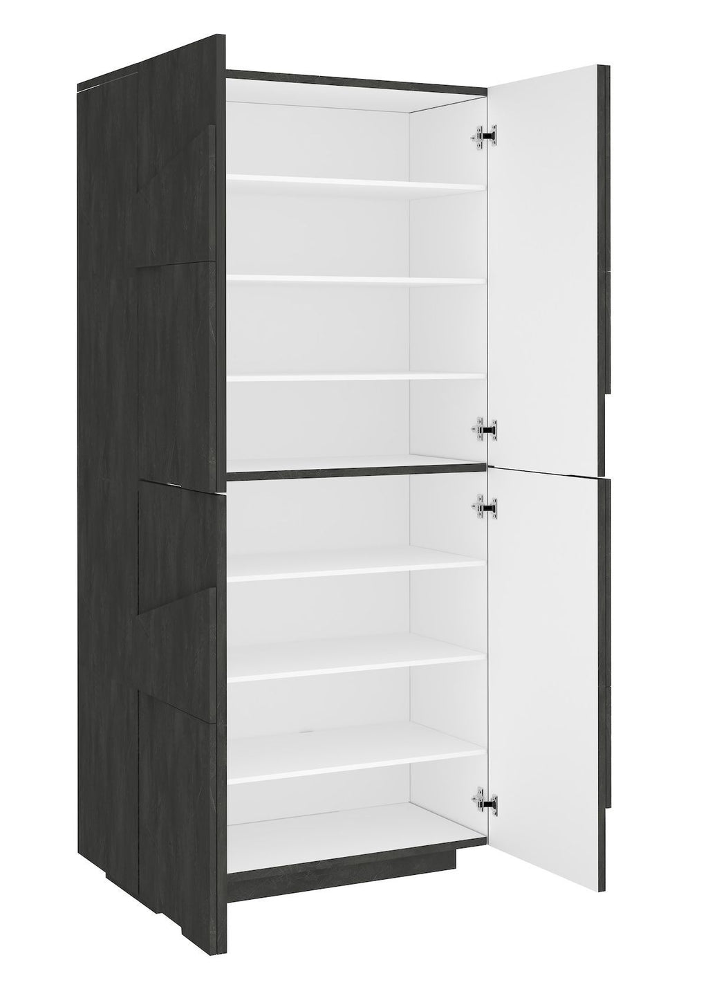 Scarpiera salvaspazio a quattro ante e 8 ripiani Taylor Slate