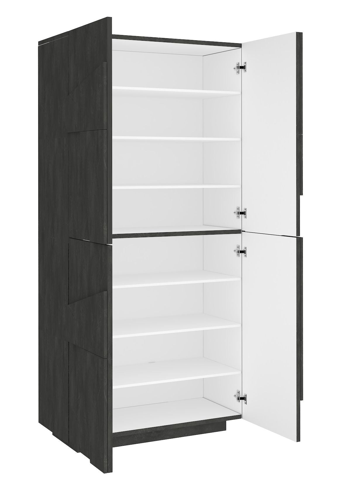 Scarpiera salvaspazio a quattro ante e 8 ripiani Taylor Slate