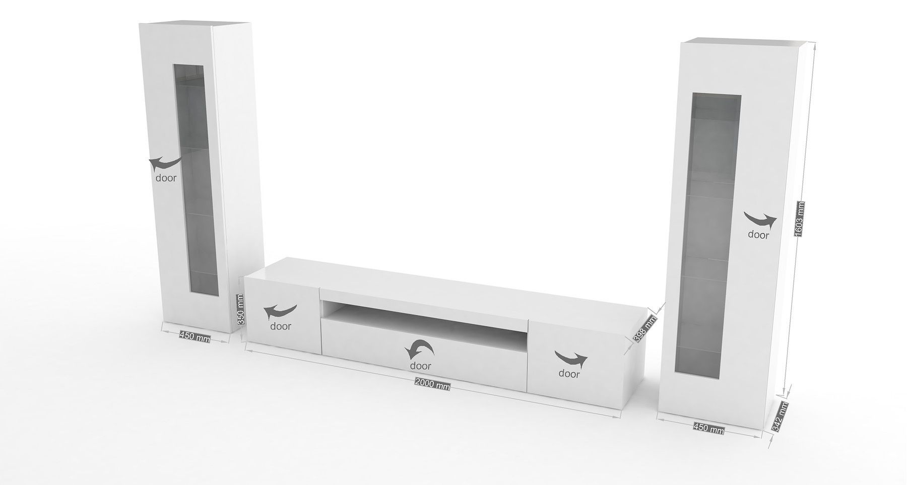 Mobili da soggiorno design moderno Bandol White