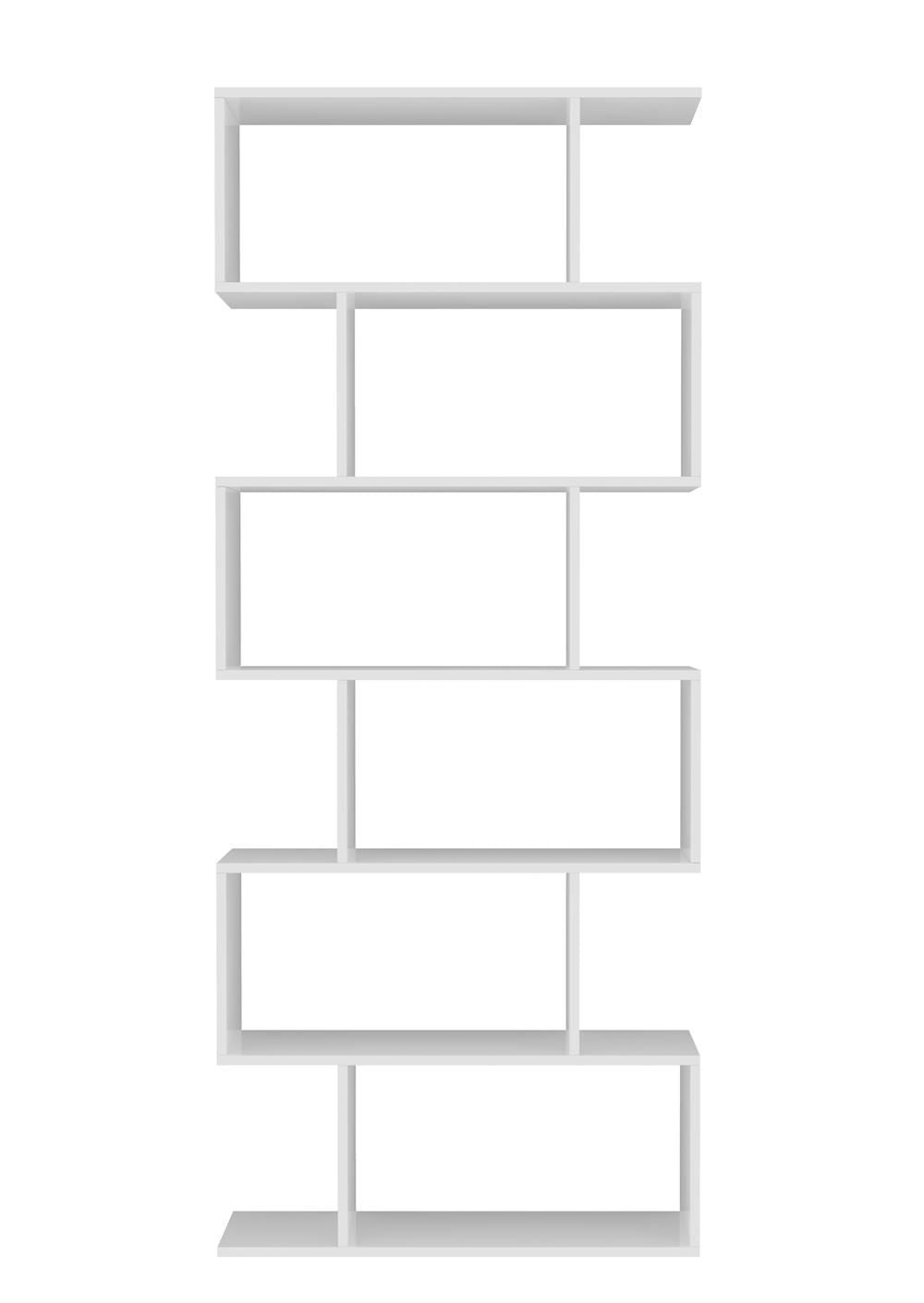 Libreria moderna da parete Lombard White