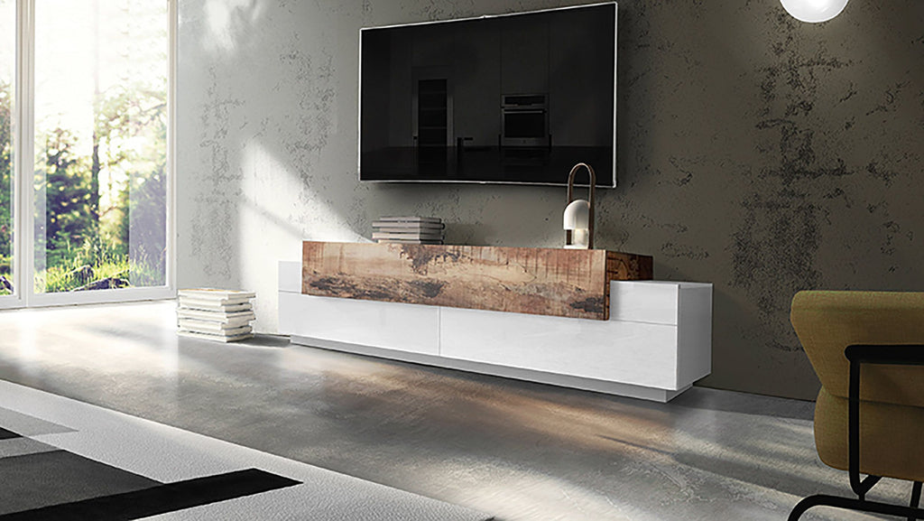 Mobile porta TV 200 cm laccato lucido Krisen Maple