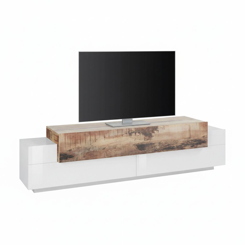 Mobile porta TV 200 cm laccato lucido Krisen Maple
