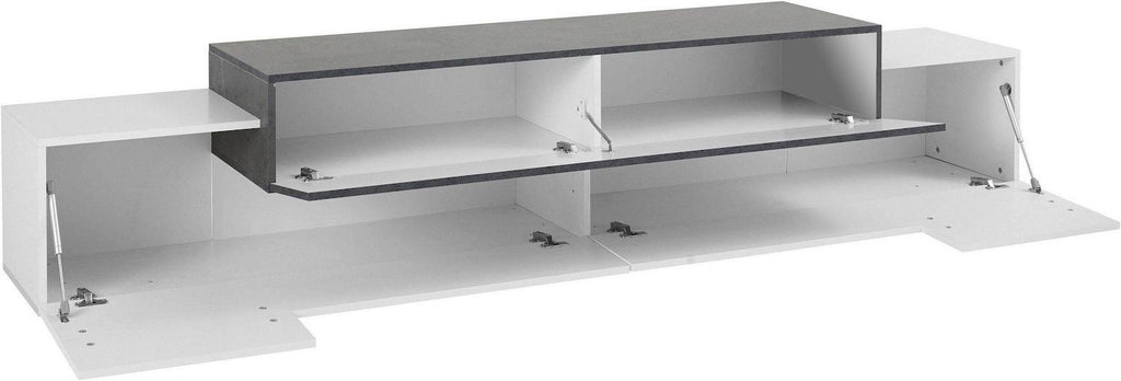 Mobile TV 240 cm laccato bianco Krisen Report