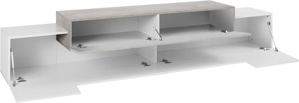 Mobile porta TV 240 cm in MDF laccato lucido Krisen Maple