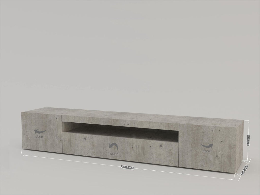 Mobile TV in legno MDF Bandol Cement