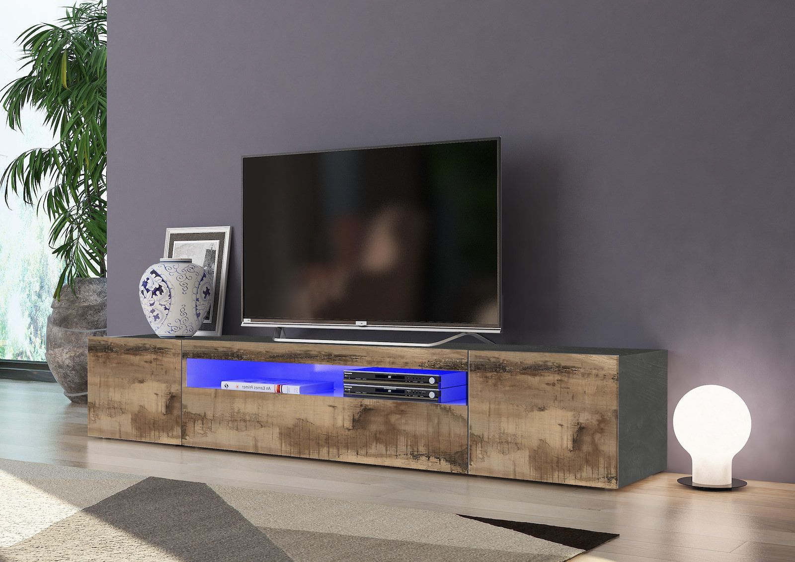 Mobile per TV moderno Bandol 200 Slate Maple