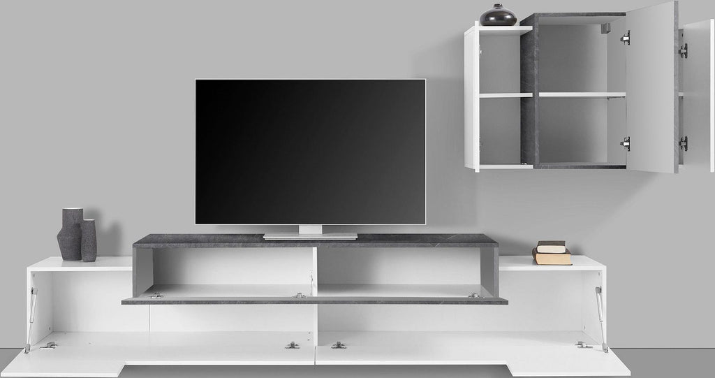 Parete attrezzata moderna Krisen 240 White Report