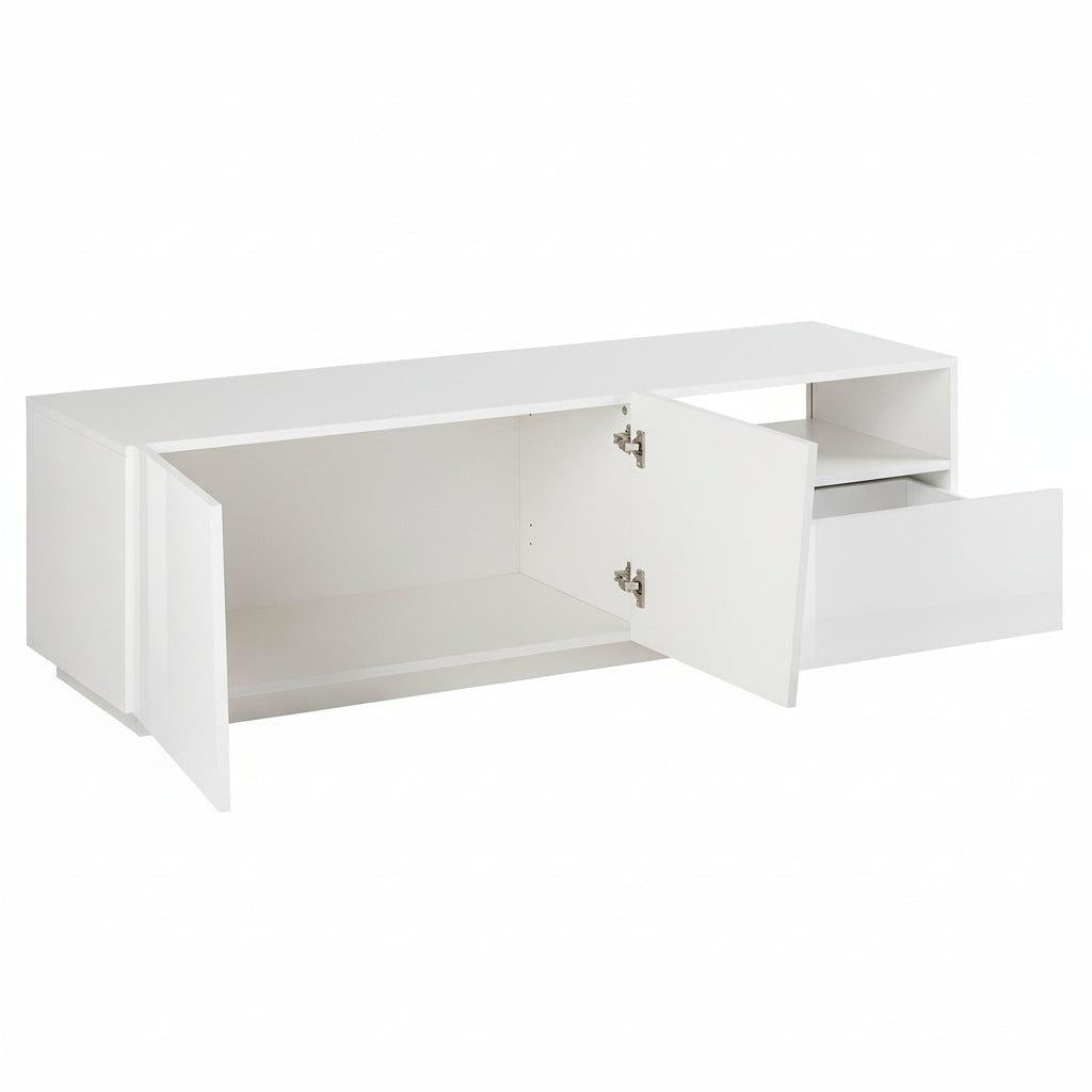 Madia porta TV design moderno Annabel 2A/1C/1V White